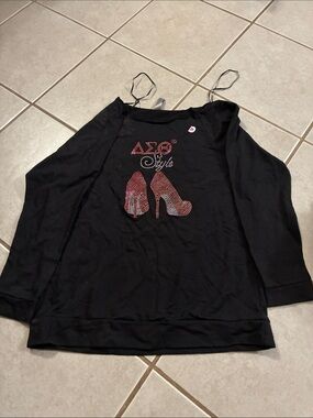 Next Level Apparel Black Crewneck Top with Branded Tag